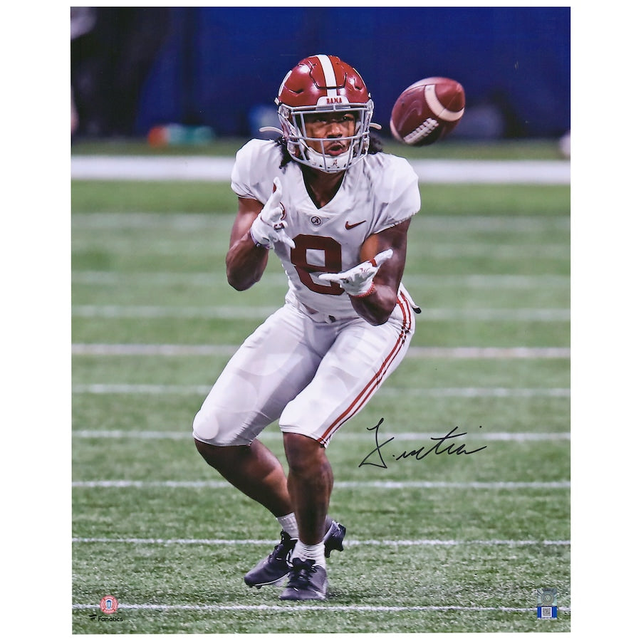 John Metchie Alabama Crimson Tide Autographed 16'' x 20'' SEC Championship Catch Photograph