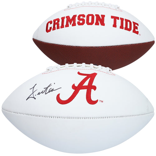 John Metchie Alabama Crimson Tide Autographed White Panel Football