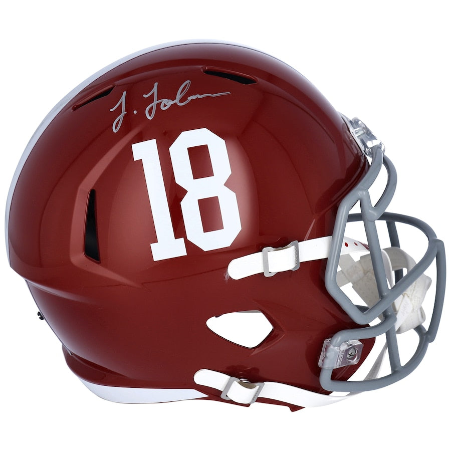 Josh Jobe Alabama Crimson Tide Autographed Riddell #18 Speed Replica Helmet