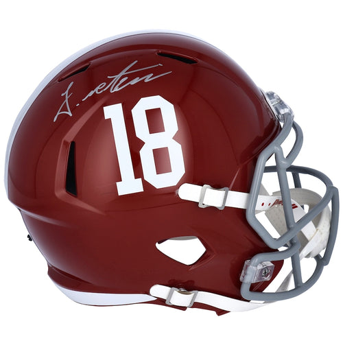 John Metchie Alabama Crimson Tide Autographed Riddell #18 Speed Replica Helmet