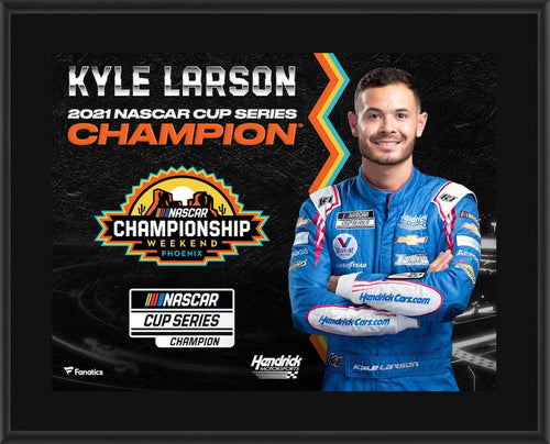 Kyle Larson 10.5'' x 13'' 2021 NASCAR Cup Champion Sublimated Plaque