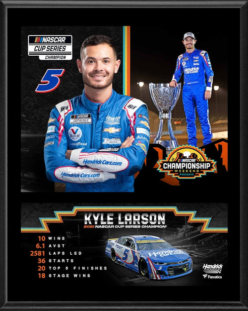 Kyle Larson 12'' x 15'' 2021 NASCAR Cup Champion Sublimated Plaque