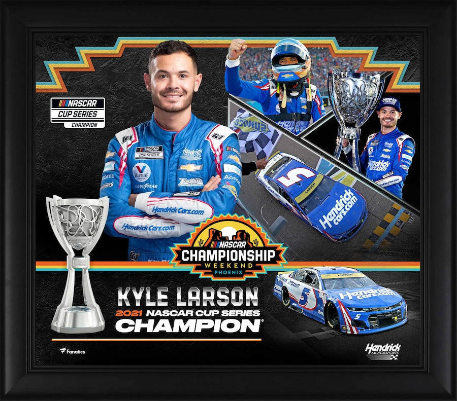 Kyle Larson Framed 15'' x 17'' 2021 NASCAR Cup Champion Collage