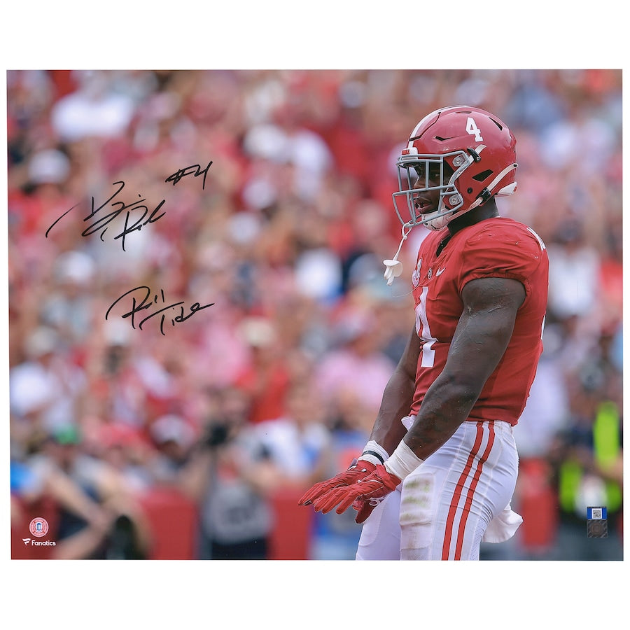 Alabama Crimson Tide Autographed 16'' x 20'' Touchdown Celebration Photograph with ''Roll Tide'' Inscription