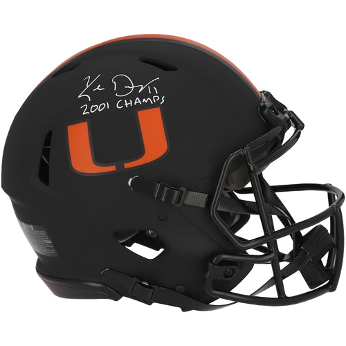 Ken Dorsey Miami Hurricanes Autographed Riddlell Eclipse Alternate Speed Authentic Helmet with ''2001 Champs'' Inscription