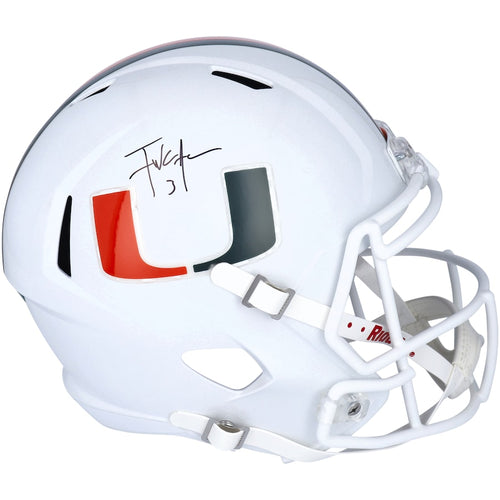 Frank Gore Miami Hurricanes Autographed Riddell Speed Replica Helmet