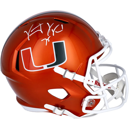 Vince Wilfork Miami Hurricanes Autographed Riddell Flash Alternate Speed Replica Helmet
