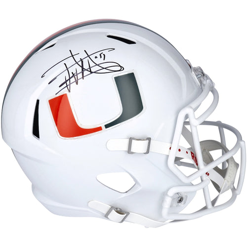 Jonathan Vilma Miami Hurricanes Autographed Riddell Speed Replica Helmet