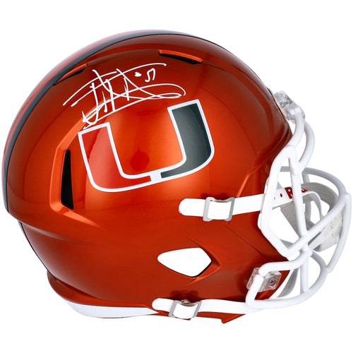 Jonathan Vilma Miami Hurricanes Autographed Riddell Flash Speed Replica Helmet
