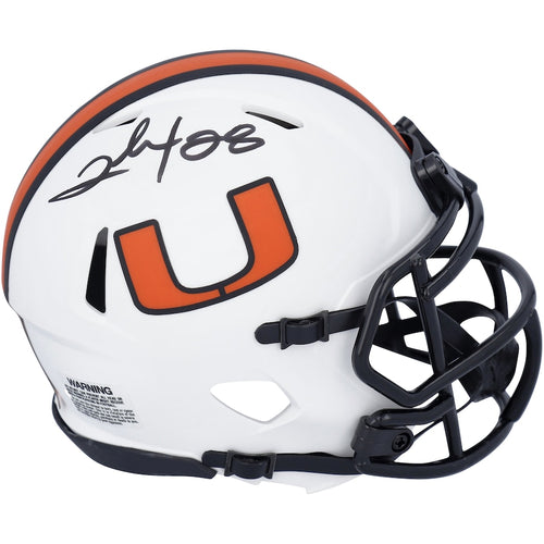 Clinton Portis Miami Hurricanes Autographed Riddell Lunar Eclipse Alternate Speed Mini Helmet