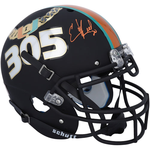 Ed Reed Miami Hurricanes Autographed Schutt Turnover Chain Tradition Alternate Authentic Helmet