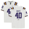 Devin White LSU Tigers Autographed White Nike Game Jersey