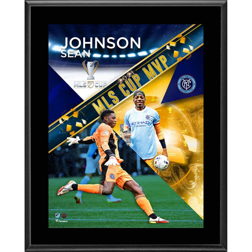 Sean Johnson New York City FC 10.5'' x 13'' 2021 MLS Cup MVP Sublimated Plaque
