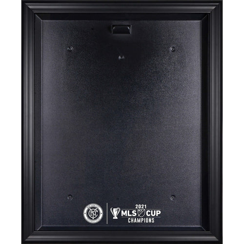New York City FC 2021 MLS Cup Champions Black Framed Team Logo Jersey Display Case