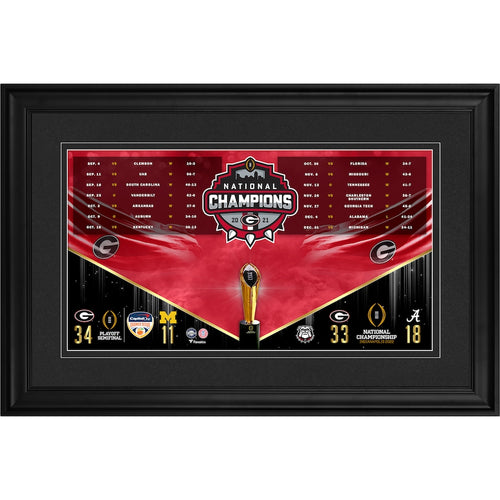 Georgia Bulldogs Framed 10'' x 18'' 2021 College Football Playoff Champions Collage