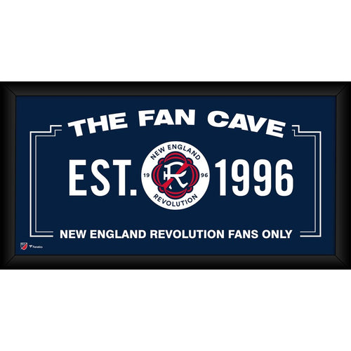 New England Revolution 10'' x 20'' Framed Fan Cave Collage