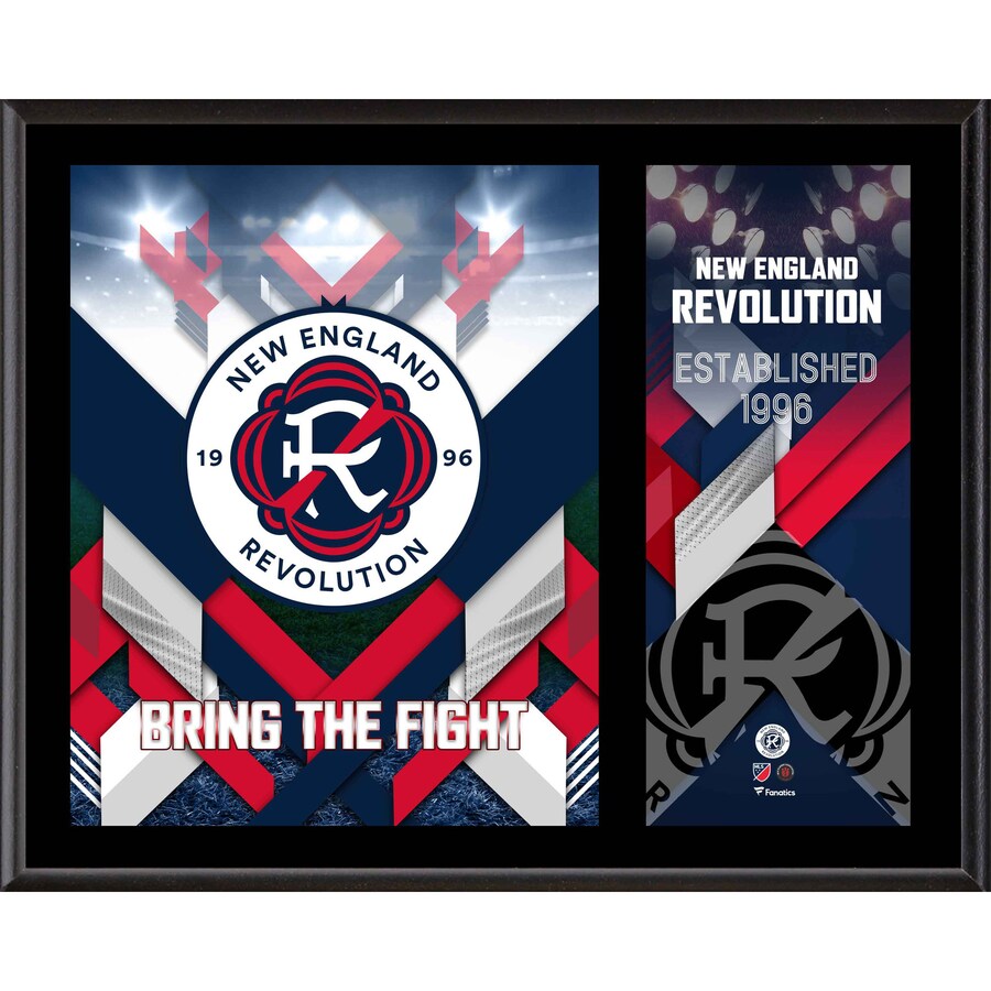 New England Revolution Framed Sublimated 12'' x 15'' Team Logo Plaque