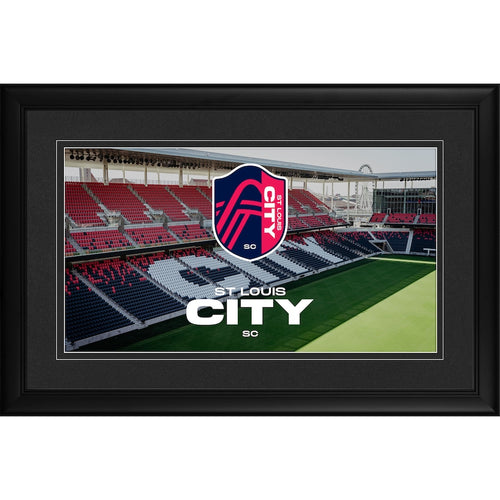St. Louis City SC Framed 10'' x 18'' Team Logo Panoramic Photograph