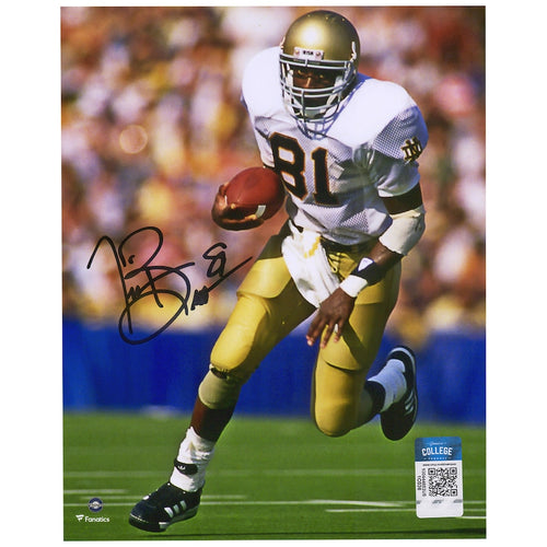 Tim Brown Notre Dame Fighting Irish Autographed 8'' x 10'' Running Photograph