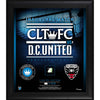 Charlotte FC 2022 Inaugural Match vs. D.C. United Framed 15'' x 17'' Collage with a Piece of Match-Used Soccer Ball - Limited Edition of 250