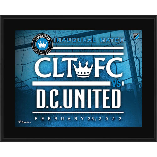 Charlotte FC 10.5'' x 13'' 2022 Inaugural Match Sublimated Plaque