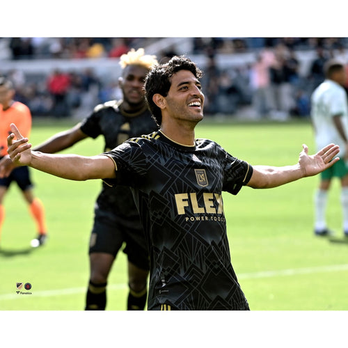 Carlos Vela LAFC Unsigned 2022 Season Opener Hat-Trick Celebration Photograph