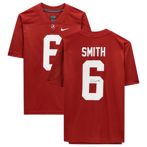 DeVonta Smith Crimson Alabama Crimson Tide Autographed Nike Game Jersey