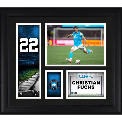 Christian Fuchs Charlotte FC Framed 15'' x 17'' Player Core Collage