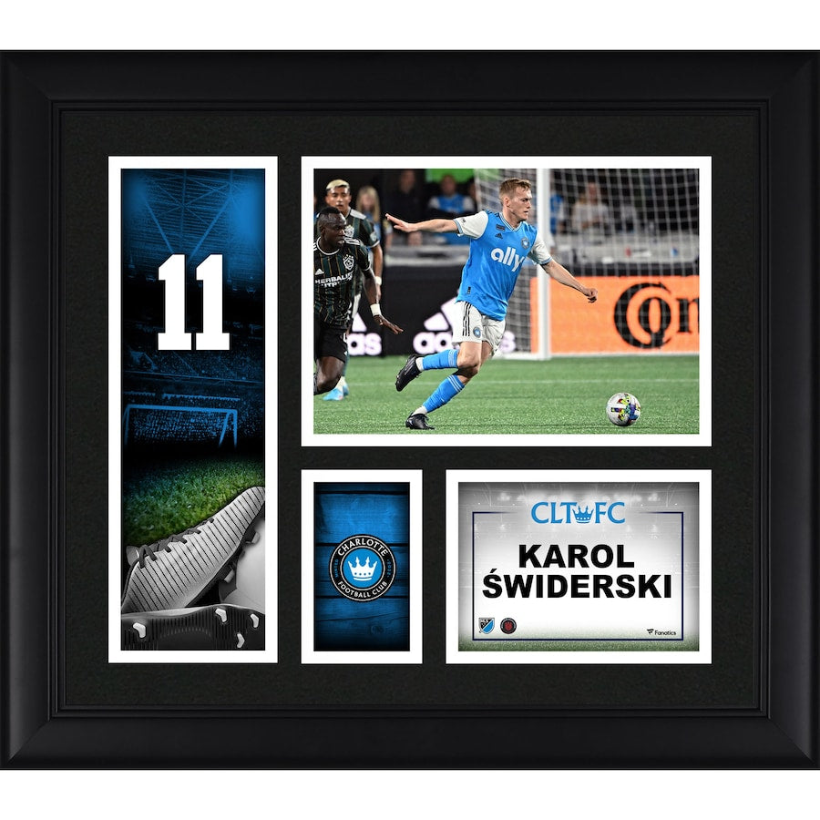 Karol Swiderski Charlotte FC Framed 15'' x 17'' Player Core Collage