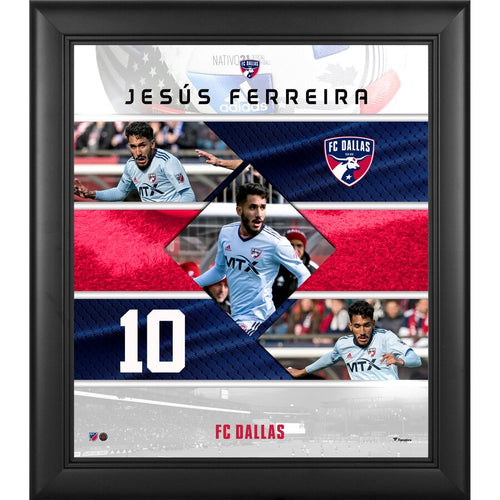 Jesus Ferreira FC Dallas Framed 15'' x 17'' Stitched Stars Collage