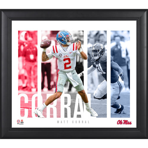 Matt Corral Ole Miss Rebels Framed 15'' x 17'' Player Panel Collage