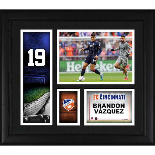 Brandon Vazquez FC Cincinnati Framed 15'' x 17'' Player Core Collage