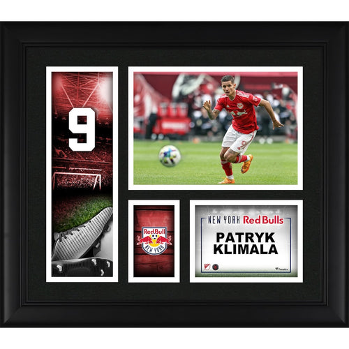 Patryk Klimala New York Red Bulls Framed 15'' x 17'' Player Core Collage