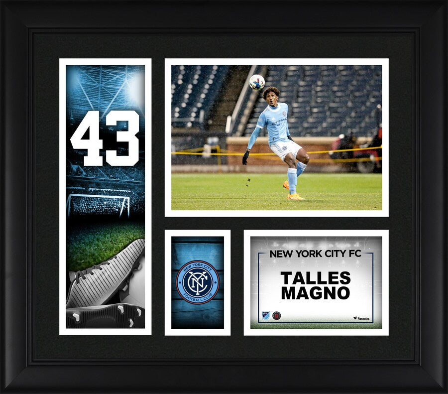 Talles Magno New York City FC Framed 15'' x 17'' Player Core Collage