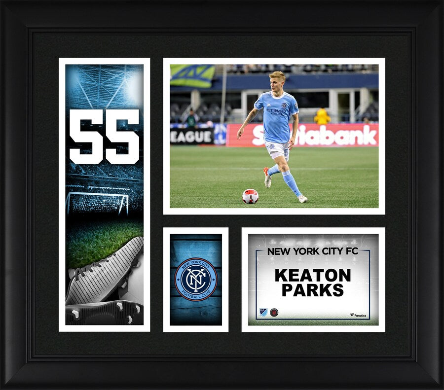 Keaton Parks New York City FC Framed 15'' x 17'' Player Core Collage