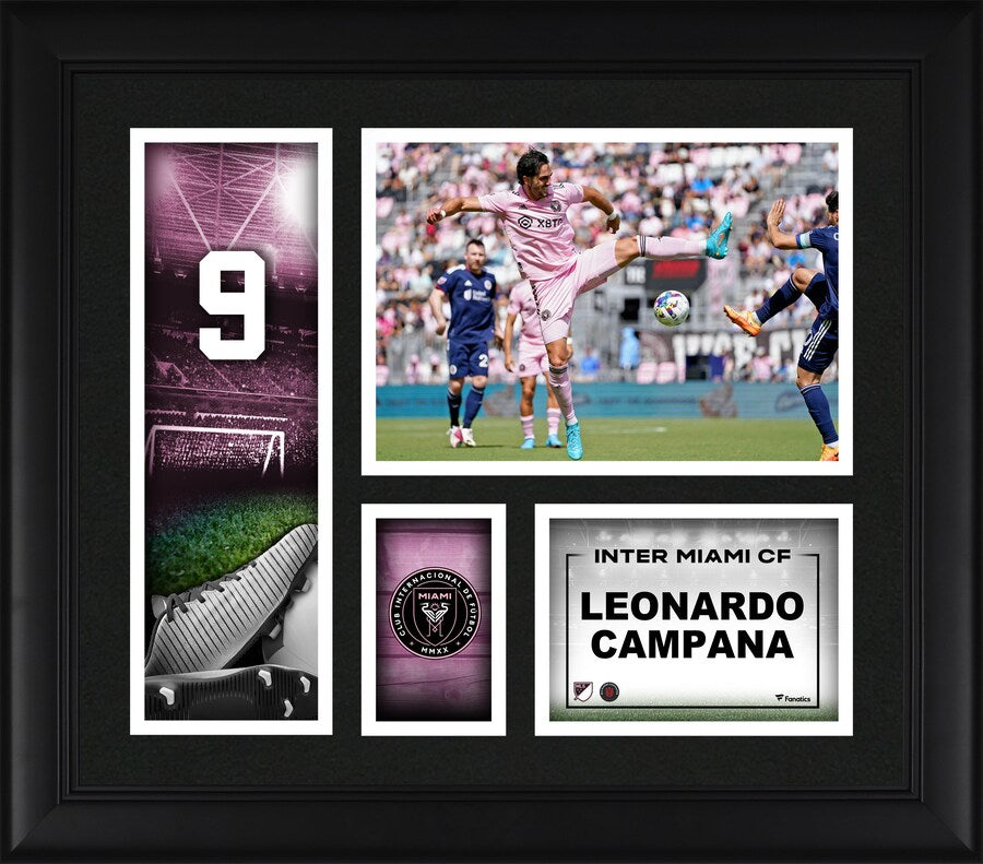 Leonardo Campana Inter Miami CF Framed 15'' x 17'' Player Core Collage