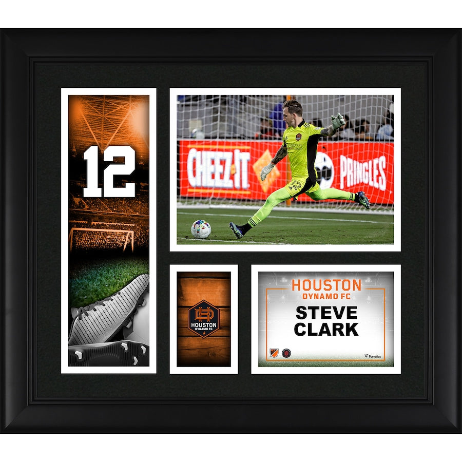 Steve Clark Houston Dynamo FC Framed 15'' x 17'' Player Core Collage
