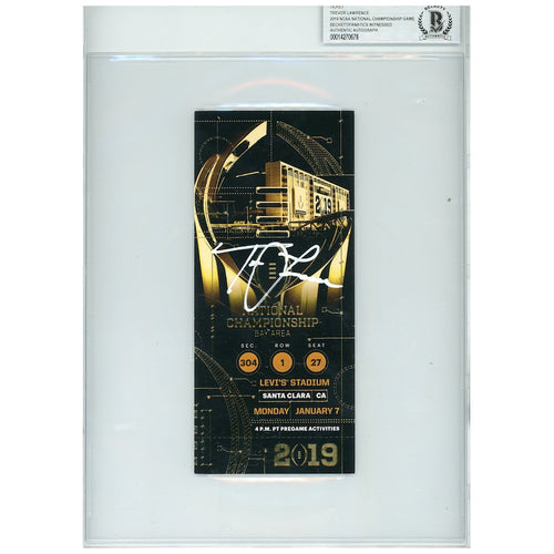 Trevor Lawrence Clemson Tigers Autographed 2019 NCAA Championship Ticket - Beckett/Fanatics Witnessed