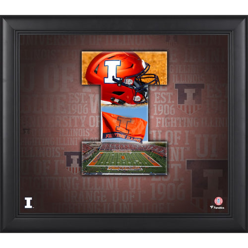 Illinois Fighting Illini Framed 15'' x 17'' Team Heritage Collage
