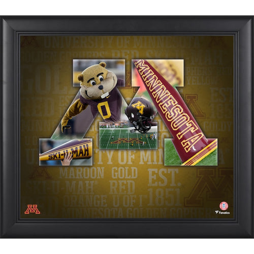 Minnesota Golden Gophers Framed 15'' x 17'' Team Heritage Collage