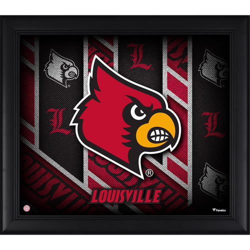 Louisville Cardinals Framed 15'' x 17'' Team Logo Threads Collage
