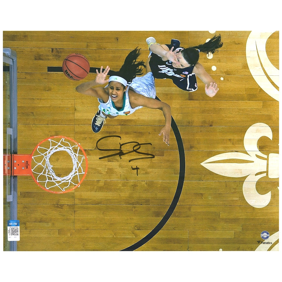 Skylar Diggins-Smith Notre Dame Fighting Irish Autographed 16'' x 20'' Overhead Shot Photograph