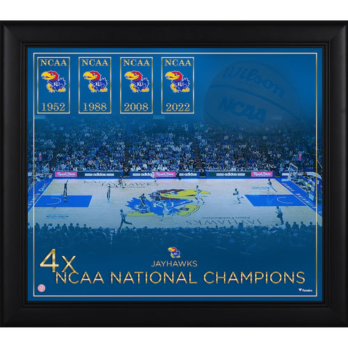 Kansas Jayhawks Framed 15'' x 17'' Basketball Team Championship Count Collage