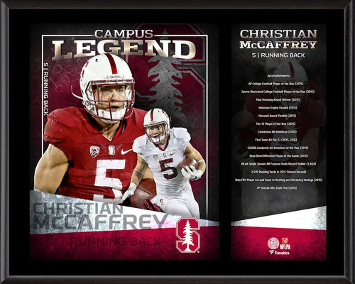 Christian McCaffrey Stanford Cardinal 12'' x 15'' Campus Legend Sublimated Player Plaque