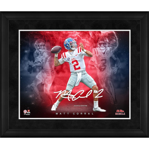 Matt Corral Ole Miss Rebels Facsimile Signature Framed 16'' x 20'' Stars of the Game Collage