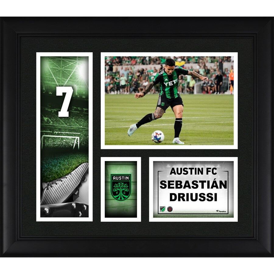 Sebastián Driussi Austin FC Framed 15'' x 17'' Player Core Collage