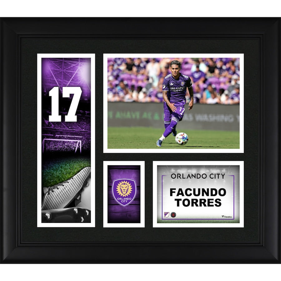 Facundo Torres Orlando City SC Framed 15'' x 17'' Player Core Collage