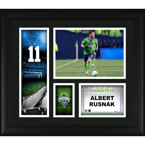 Albert Rusnak Seattle Sounders FC Framed 15'' x 17'' Player Core Collage