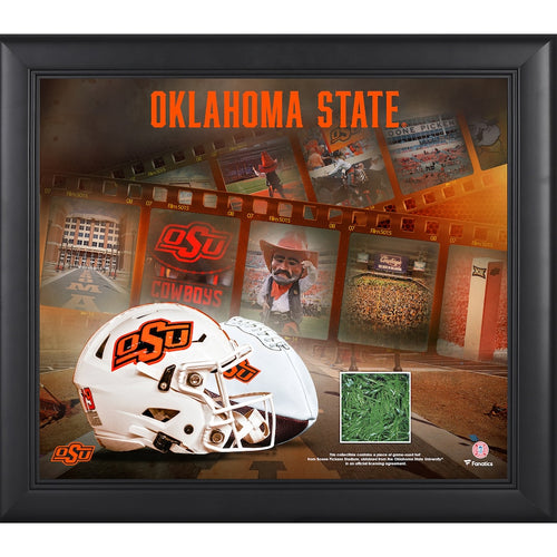 Oklahoma State Cowboys Framed 15'' x 17'' Collage with Game-Used Turf from Boone Pickens Stadium