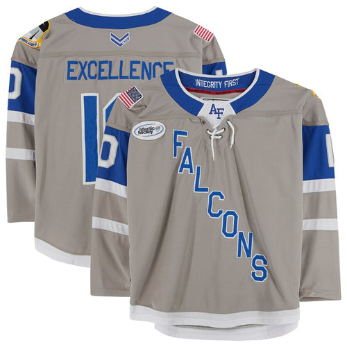 Air Force Falcons Team-Issued #10 Silver/Royal Jersey from the Hockey Program